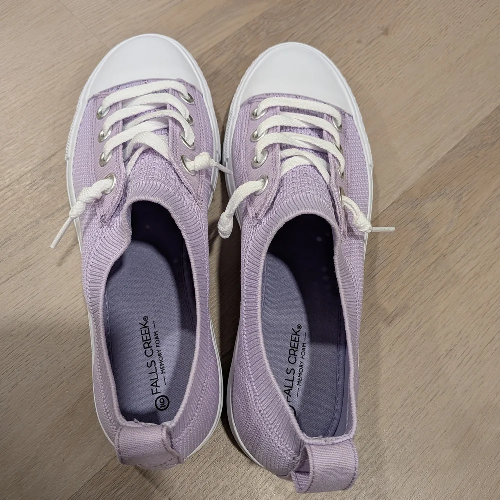 Falls Creek Light Purple Canvas Sneakers - Picture 2 of 4
